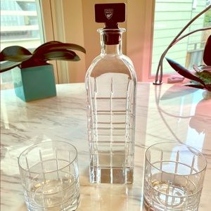 Orrefors whiskey decanter & glasses
